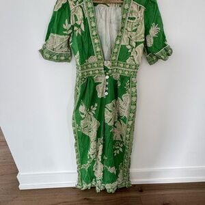 Green Floral Midi Dress